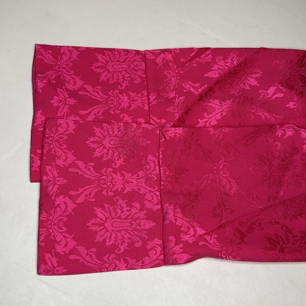 Bright Pink Satin Wrap Blouse - Picture 9 of 9